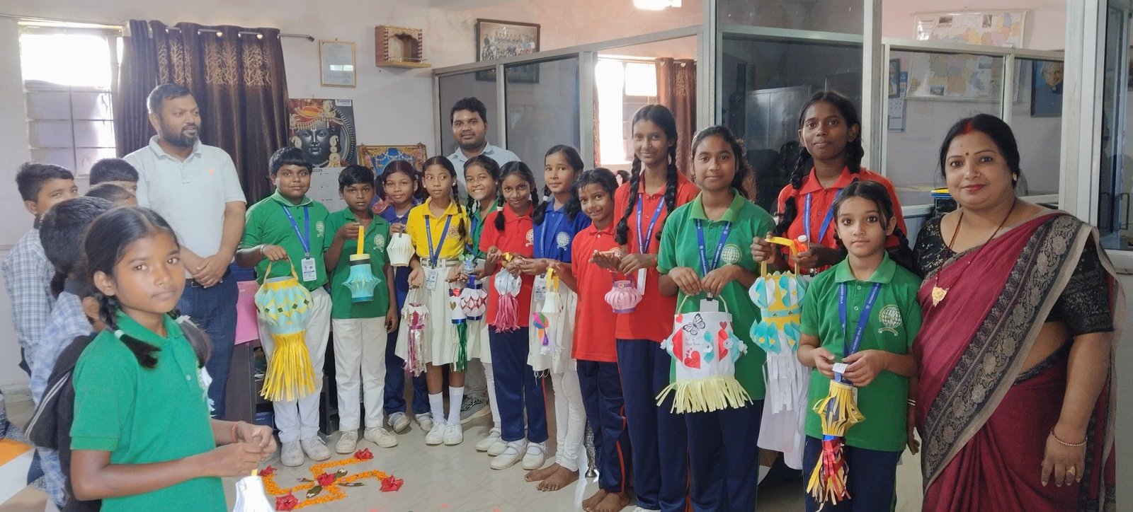 Students participating in a school activity